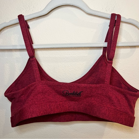 Bombshell Sportswear Volvano Heather Red‎ Sports Bra Size Extra Large - Picture 5 of 8